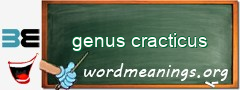 WordMeaning blackboard for genus cracticus